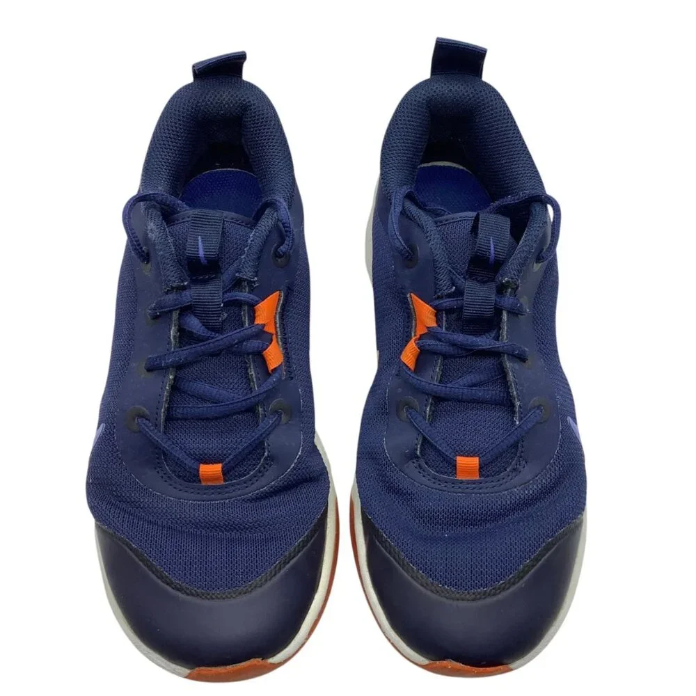 Nike Omni Multi-Court Athletic‎ Shoe DM9021-400 US Youth 5 Navy Blue Orange